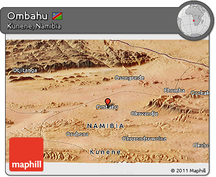 Satellite Panoramic Map of Ombahu