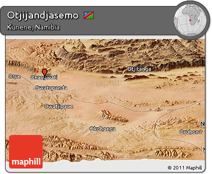 Satellite Panoramic Map of Otjijandjasemo