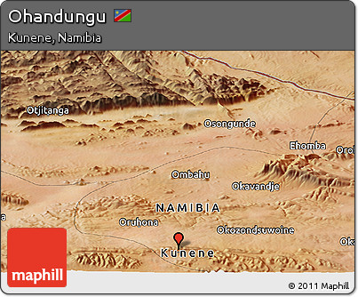 Satellite Panoramic Map of Ohandungu