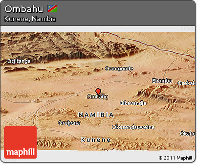 Satellite Panoramic Map of Ombahu
