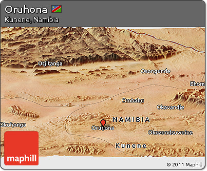 Satellite Panoramic Map of Oruhona