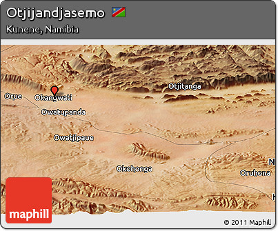 Satellite Panoramic Map of Otjijandjasemo