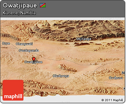 Satellite Panoramic Map of Owatjipaue