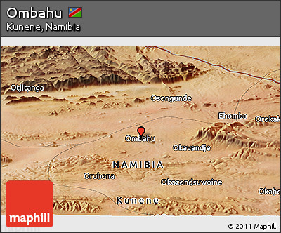 Satellite Panoramic Map of Ombahu