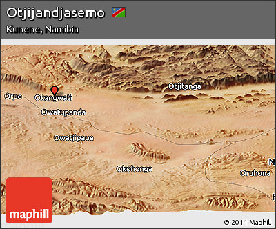 Satellite Panoramic Map of Otjijandjasemo