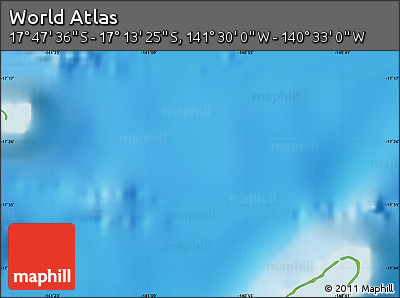 Physical Map of the Area around 17° 30' 31" S, 141° 1' 30" W