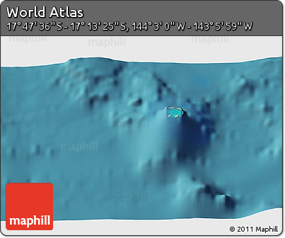 Satellite 3D Map of the Area around 17° 30' 31" S, 143° 34' 29" W