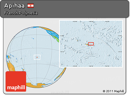 Political Location Map of Apihaa
