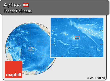 Shaded Relief Location Map of Apihaa
