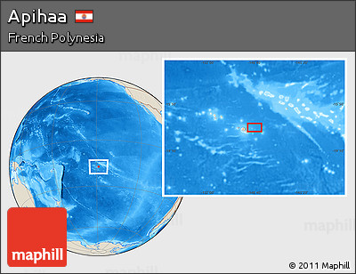 Shaded Relief Location Map of Apihaa
