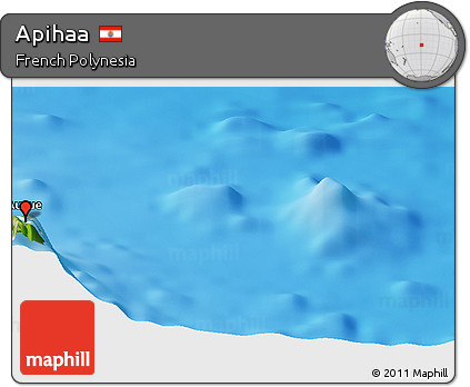 Physical Panoramic Map of Apihaa