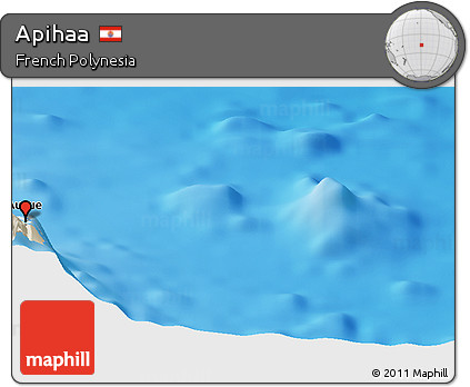 Shaded Relief Panoramic Map of Apihaa
