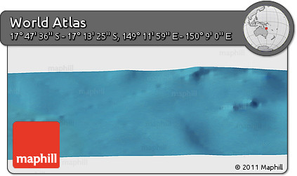 Satellite Panoramic Map of the Area around 17° 30' 31" S, 149° 40' 30" E