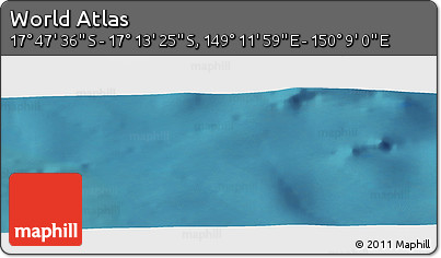 Satellite Panoramic Map of the Area around 17° 30' 31" S, 149° 40' 30" E