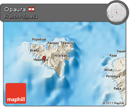 Shaded Relief 3D Map of Opaura