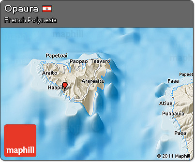 Shaded Relief 3D Map of Opaura