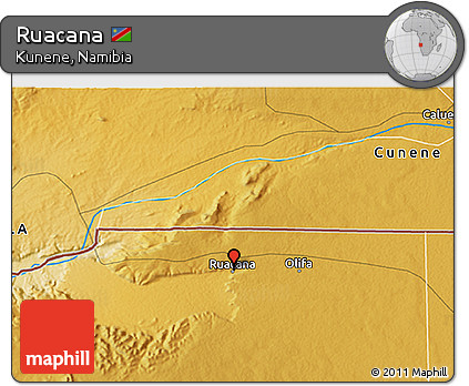 Physical 3D Map of Ruacana
