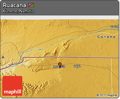 Physical 3D Map of Ruacana