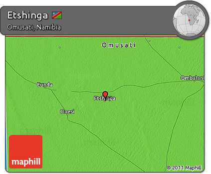Political 3D Map of Etshinga