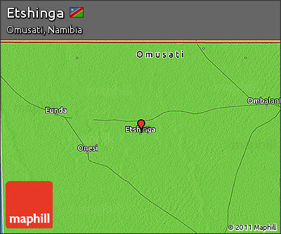 Political 3D Map of Etshinga