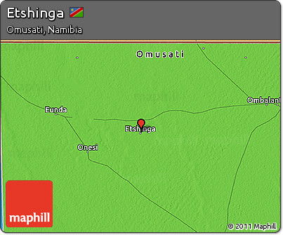 Political 3D Map of Etshinga