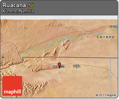 Satellite 3D Map of Ruacana