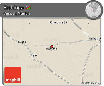 Shaded Relief 3D Map of Etshinga