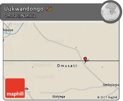 Shaded Relief 3D Map of Uukwandongo