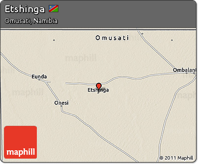 Shaded Relief 3D Map of Etshinga