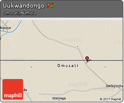 Shaded Relief 3D Map of Uukwandongo