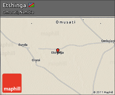 Shaded Relief 3D Map of Etshinga