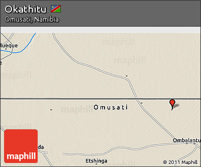 Shaded Relief 3D Map of Okathitu