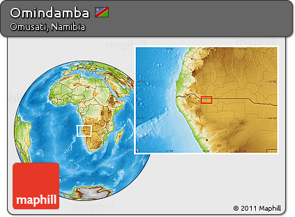 Physical Location Map of Omindamba