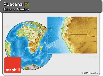 Physical Location Map of Ruacana