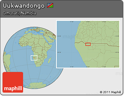 Savanna Style Location Map of Uukwandongo