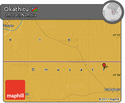 Physical Map of Okathitu