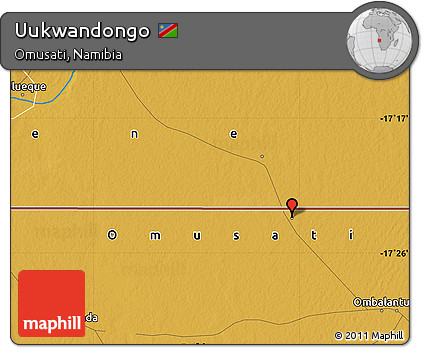 Physical Map of Uukwandongo