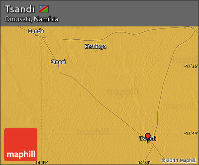 Physical Map of Tsandi