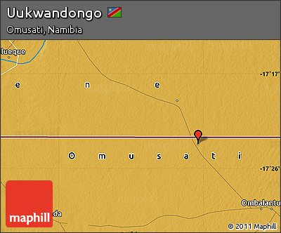 Physical Map of Uukwandongo
