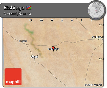 Satellite Map of Etshinga