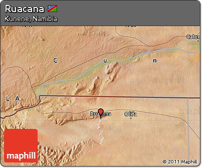 Satellite Map of Ruacana