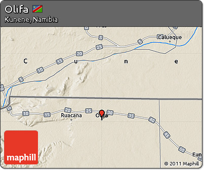 Shaded Relief Map of Olifa