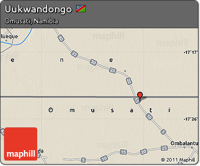 Shaded Relief Map of Uukwandongo