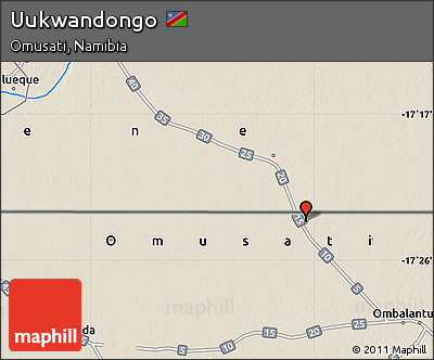 Shaded Relief Map of Uukwandongo