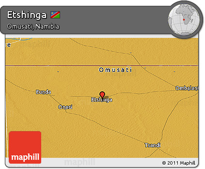 Physical Panoramic Map of Etshinga