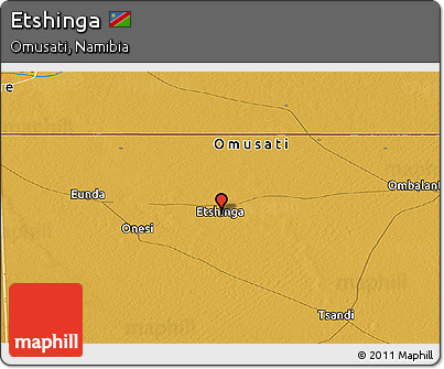 Physical Panoramic Map of Etshinga