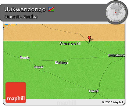 Political Panoramic Map of Uukwandongo