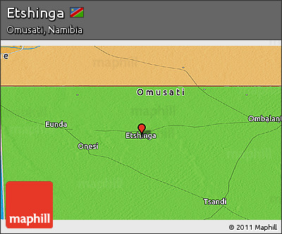 Political Panoramic Map of Etshinga
