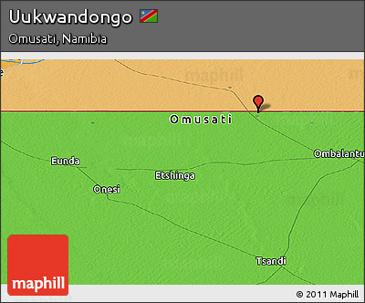 Political Panoramic Map of Uukwandongo