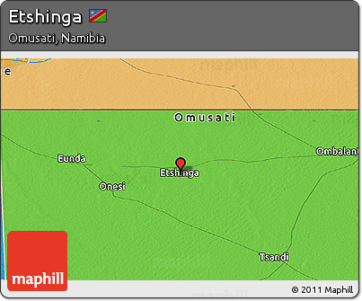 Political Panoramic Map of Etshinga